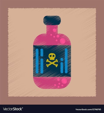 Flat shading style icon potion in bottle vector image