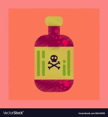 Flat shading style icon potion in bottle vector image