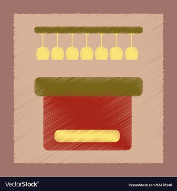 Flat shading style icon pub bar vector image