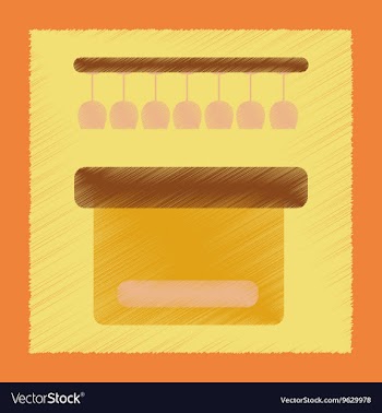 Flat shading style icon pub bar vector image
