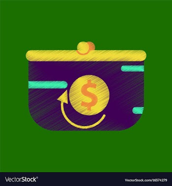 Flat shading style icon purse discount vector image