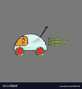 Flat shading style icon remote control car vector image