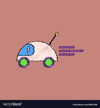 Flat shading style icon remote control car vector image