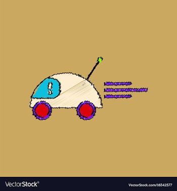 Flat shading style icon remote control car vector image