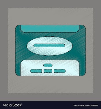 Flat shading style icon removable hard drive vector image