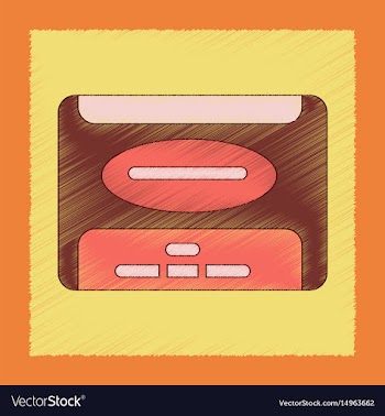 Flat shading style icon removable hard drive vector image