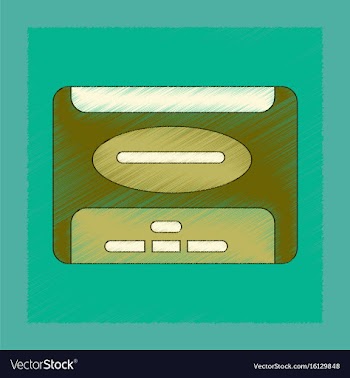 Flat shading style icon removable hard drive vector image