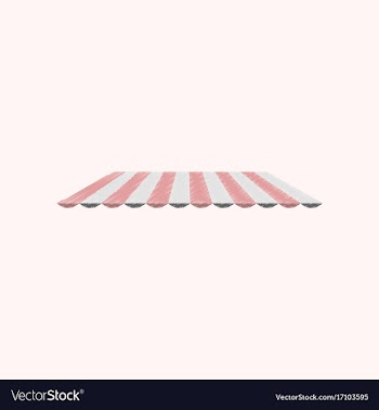 Flat shading style icon roof awning vector image