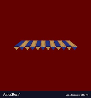Flat shading style icon roof awning vector image