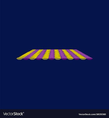 Flat shading style icon roof awning vector image