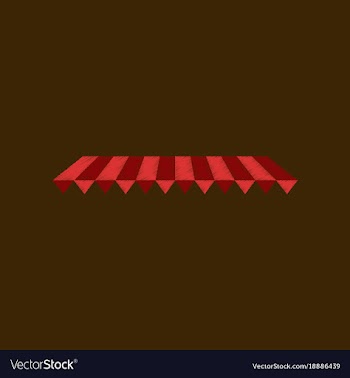 Flat shading style icon roof awning vector image