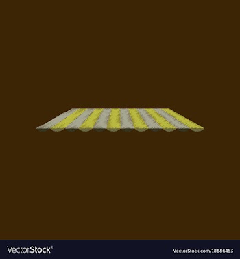 Flat shading style icon roof awning vector image