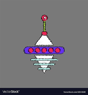 Flat shading style icon rotating whirligig vector image