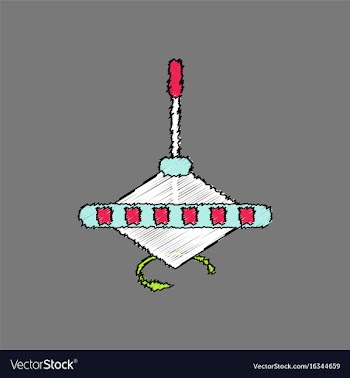 Flat shading style icon rotating whirligig vector image