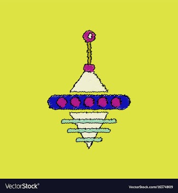 Flat shading style icon rotating whirligig vector image