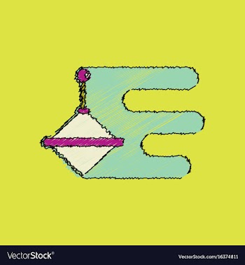 Flat shading style icon rotating whirligig vector image