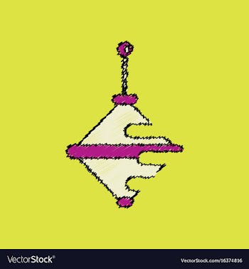 Flat shading style icon rotating whirligig vector image