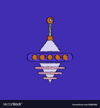 Flat shading style icon rotating whirligig vector image