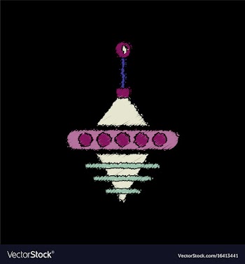 Flat shading style icon rotating whirligig vector image