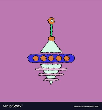 Flat shading style icon rotating whirligig vector image