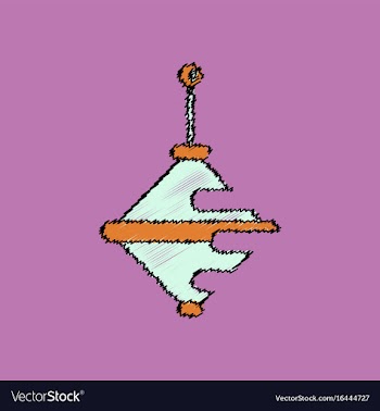Flat shading style icon rotating whirligig vector image