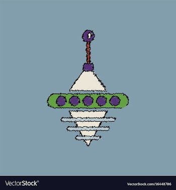 Flat shading style icon rotating whirligig vector image