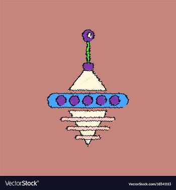 Flat shading style icon rotating whirligig vector image