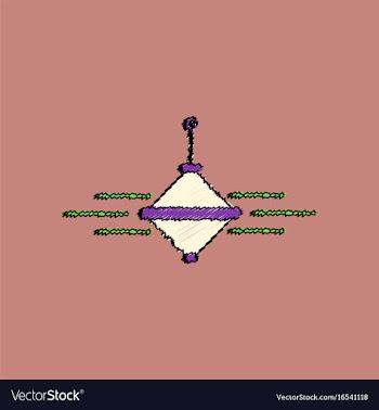 Flat shading style icon rotating whirligig vector image