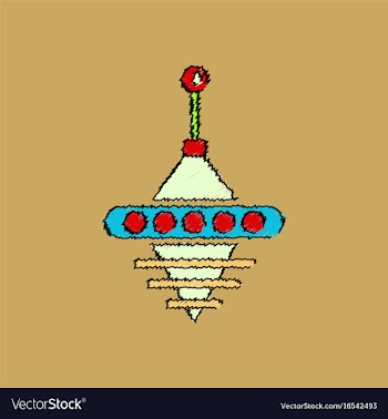 Flat shading style icon rotating whirligig vector image