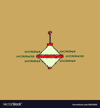 Flat shading style icon rotating whirligig vector image