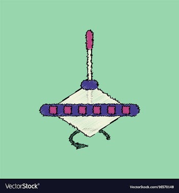 Flat shading style icon rotating whirligig vector image