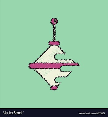Flat shading style icon rotating whirligig vector image