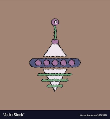 Flat shading style icon rotating whirligig vector image