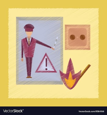 Flat shading style icon safety lessons vector image