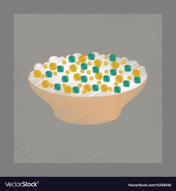 Flat shading style icon salad plate vector image