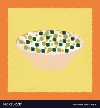 Flat shading style icon salad plate vector image