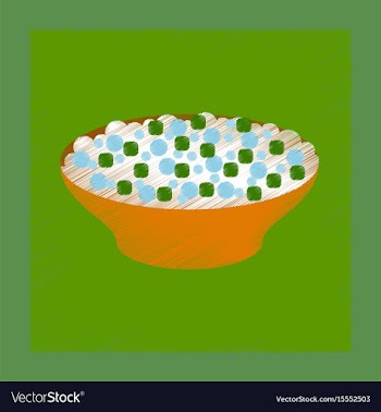 Flat shading style icon salad plate vector image