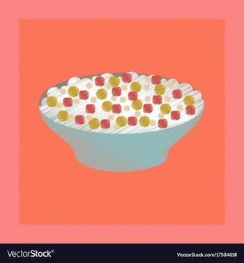 Flat shading style icon salad plate vector image