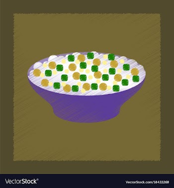 Flat shading style icon salad plate vector image