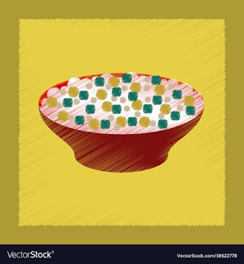 Flat shading style icon salad plate vector image