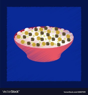 Flat shading style icon salad plate vector image