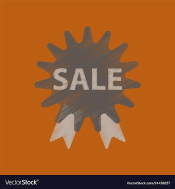 Flat shading style icon sale label vector image