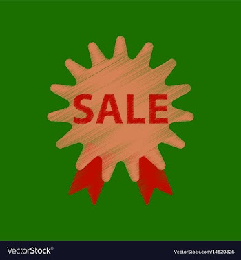 Flat shading style icon sale label vector image