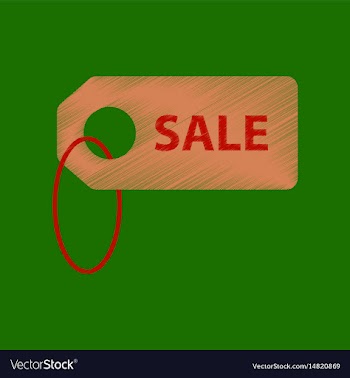 Flat shading style icon sale label vector image