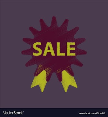 Flat shading style icon sale label vector image