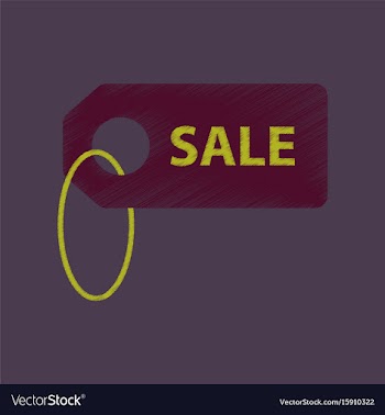 Flat shading style icon sale label vector image