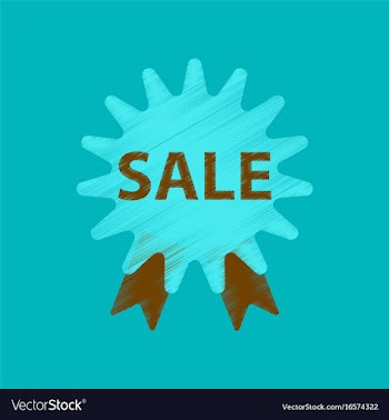 Flat shading style icon sale label vector image