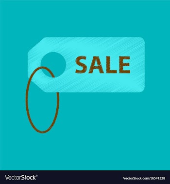 Flat shading style icon sale label vector image