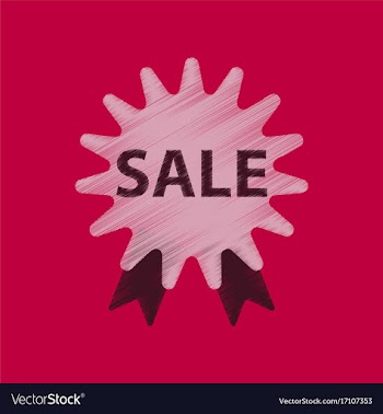 Flat shading style icon sale label vector image