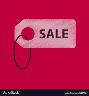 Flat shading style icon sale label vector image
